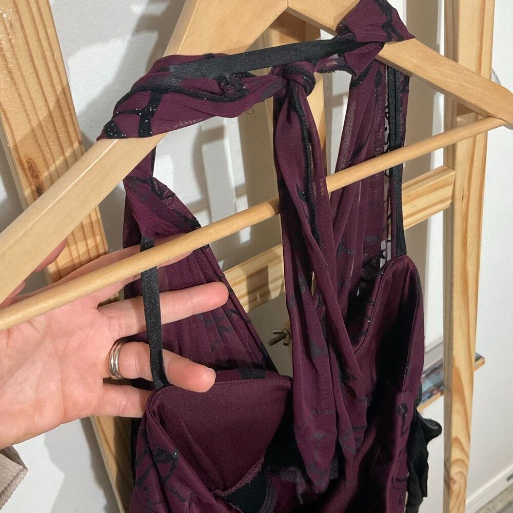 Speechless halter dress, purple/Burgundy,size large - Picture 10 of 14